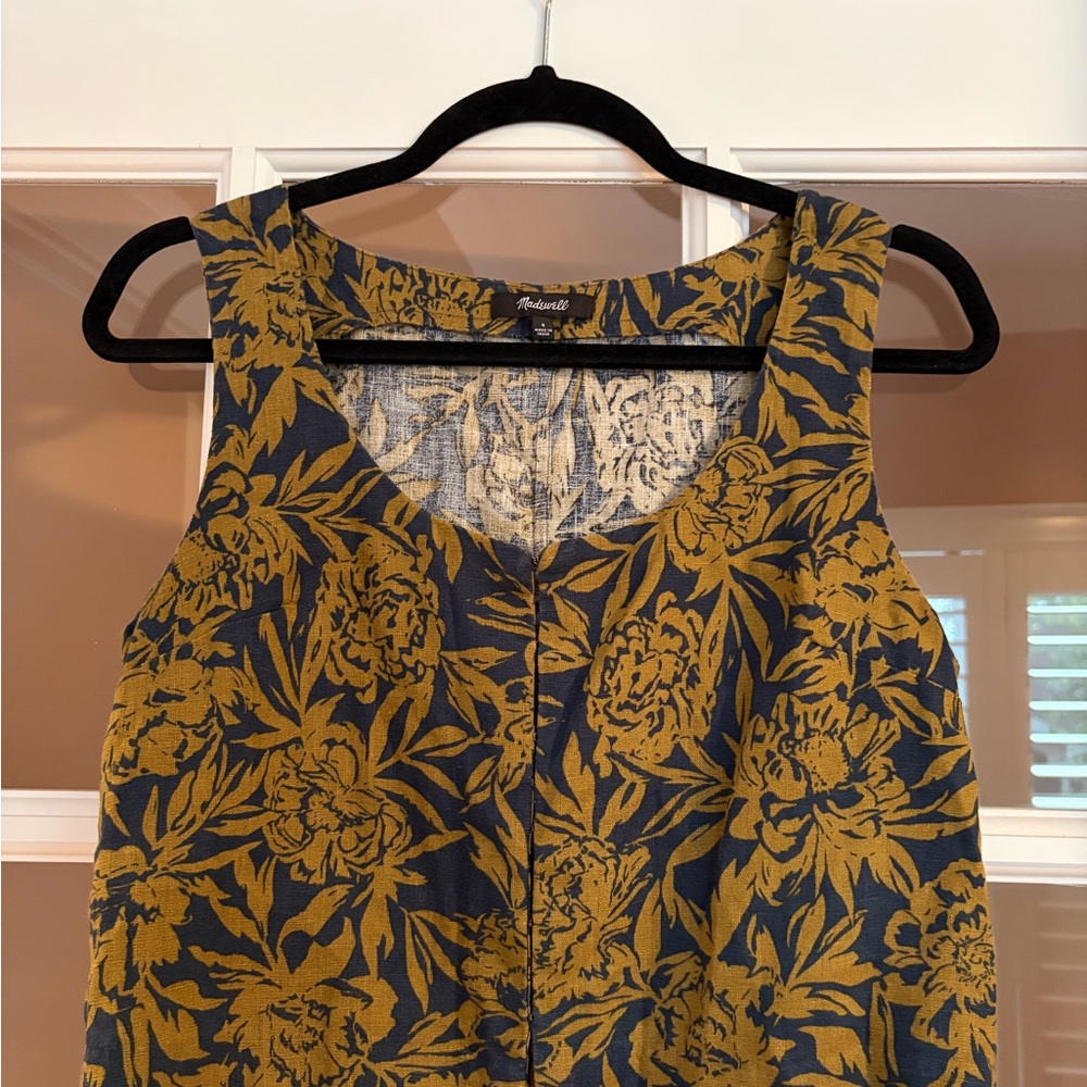 Madewell Linen Floral Top